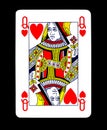 Playing card queen of hearts