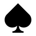 Playing card spade suit icon