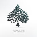 Playing card spades symbol illustration