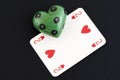 Playing card and stone love