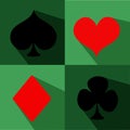 Playing Card Suit Icon Symbol Set Royalty Free Stock Photo