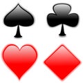 Playing card symbols Royalty Free Stock Photo