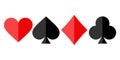 Playing card symbols Royalty Free Stock Photo