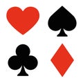 Playing card symbols set