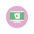 Playing card vector flat colour icon Royalty Free Stock Photo