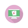 Playing card vector flat colour icon Royalty Free Stock Photo
