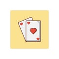 Playing card vector flat colour icon Royalty Free Stock Photo