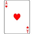 Ace of hearts. A deck of poker cards.