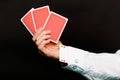 Playing cards and an ace in the hole Royalty Free Stock Photo