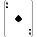 Ace of spades. A deck of poker cards. Royalty Free Stock Photo