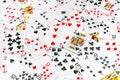 Playing cards background pattern texture Royalty Free Stock Photo