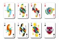 Playing cards bubi peaks