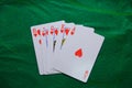 Playing cards, casino poker full house Royalty Free Stock Photo