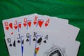 Playing cards, casino poker full house Royalty Free Stock Photo