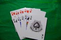 Playing cards, casino poker full house Royalty Free Stock Photo