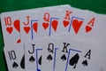Playing cards, casino poker full house Royalty Free Stock Photo