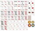 Playing cards & chesspieces Royalty Free Stock Photo