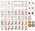 Playing cards & chesspieces Royalty Free Stock Photo