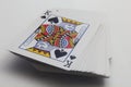 Playing cards close-up with glasses Royalty Free Stock Photo