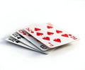 Playing Cards Deck Isolated on White Royalty Free Stock Photo