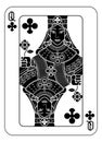 Playing Cards Deck Pack Queen Of Clubs Card Design Royalty Free Stock Photo