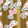 Playing cards on deck seamless generated hires texture Royalty Free Stock Photo