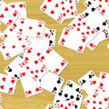 Playing cards on deck seamless generated hires texture Royalty Free Stock Photo