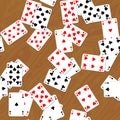 Playing cards on deck seamless generated hires texture Royalty Free Stock Photo