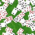Playing cards on deck seamless generated texture Royalty Free Stock Photo