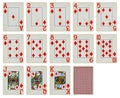 Playing cards of Diamond suit, isolated on white Royalty Free Stock Photo