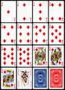 Playing Cards - Diamonds Suit Royalty Free Stock Photo