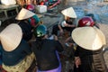 Playing cards in the fish market of Hoi An, Vietnam Royalty Free Stock Photo