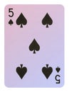 Playing cards, Five of spades