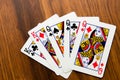 Playing cards - full house Royalty Free Stock Photo