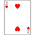 Hearts deuce. A deck of poker cards.