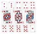 Playing Cards Hearts Red Blue and Black Royalty Free Stock Photo