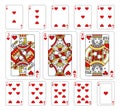 Playing Cards Hearts Red Yellow and Black Royalty Free Stock Photo