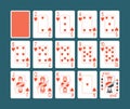 Playing Cards Hearts Set Royalty Free Stock Photo