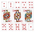 Playing Cards Hearts Yellow Red Blue and Black Royalty Free Stock Photo