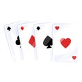 Playing cards icon, classic gambling design set Royalty Free Stock Photo