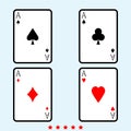 Playing cards icon Illustration color fill style