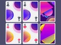 Playing cards in modern style. Gradient shapes, geometric objects. The reverse side of the playing card. Vector