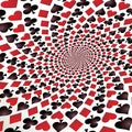 Playing cards. Op art