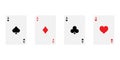 Playing cards poker icon set.