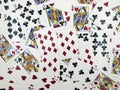 Playing cards. Poker playing cards as background. Royalty Free Stock Photo