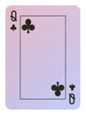 Playing cards, Queen of clubs Royalty Free Stock Photo