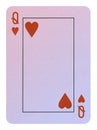 Playing cards, Queen of hearts Royalty Free Stock Photo