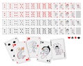 Playing cards with scary creepy rats characters. Set of template. Printable. Poker mouse kit sample. For game. Vector