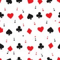 Playing cards seamless background pattern