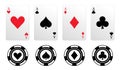 Playing Cards Set - Different Vector Illustrations Isolated On White Background Royalty Free Stock Photo